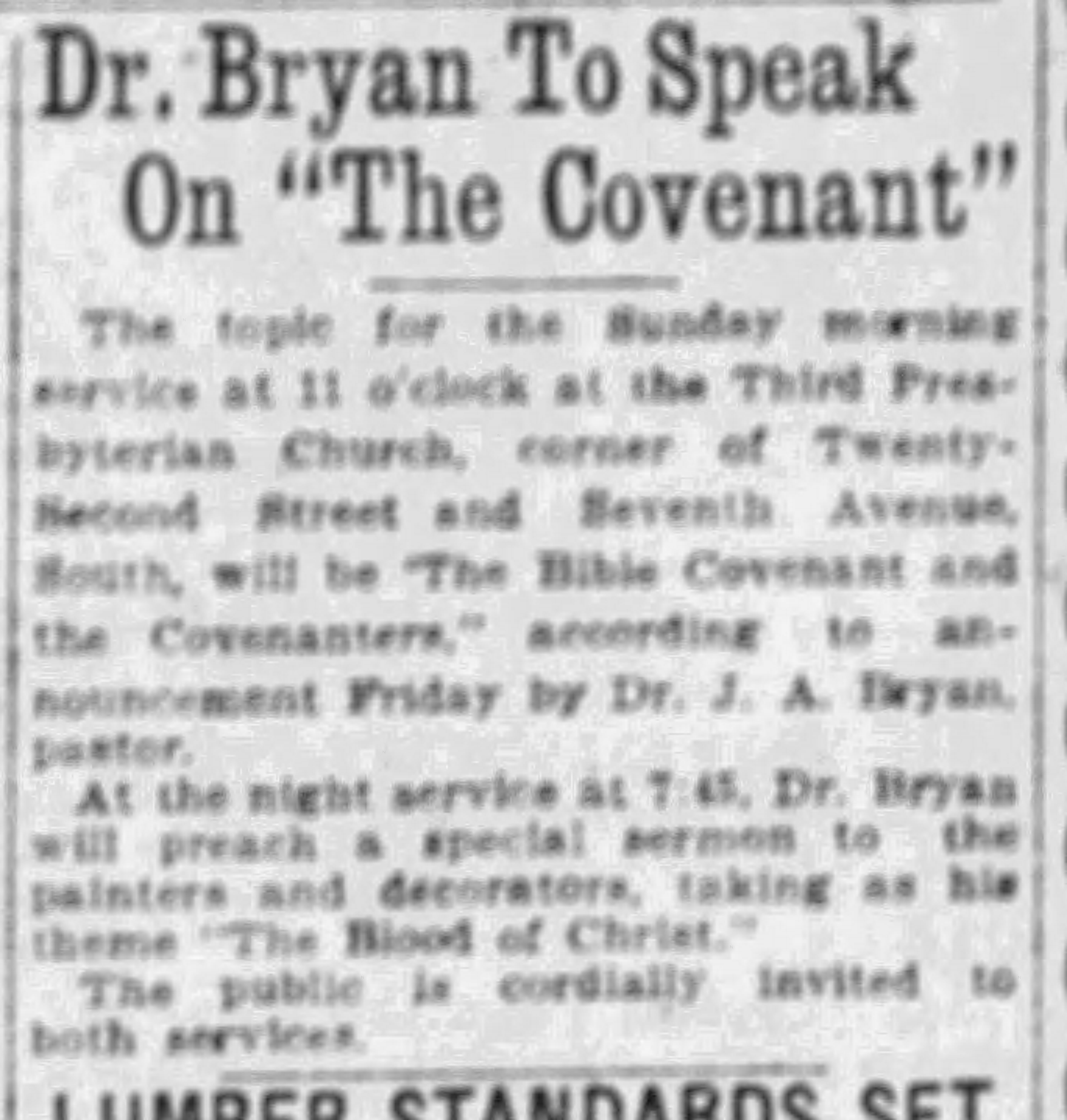 Dr. Bryan To Speak on 